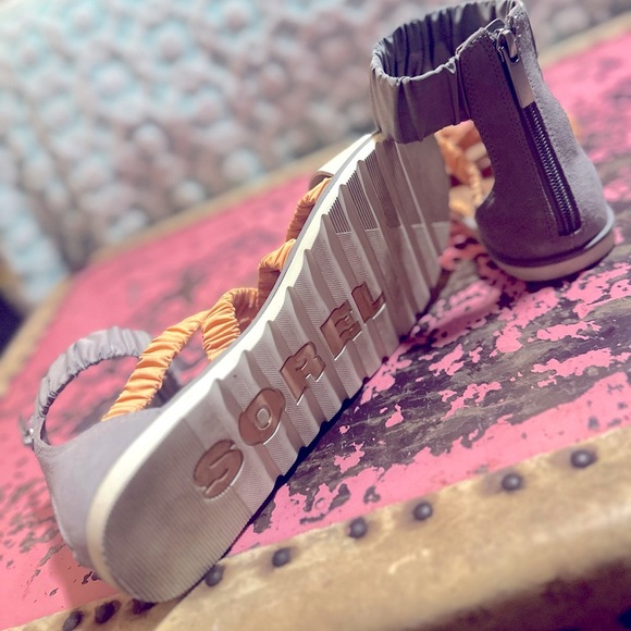 SOREL Ella Li strappy flat sandals sz 8.5 - worn once - Picture 6 of 8